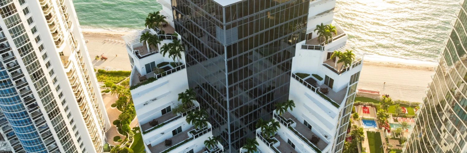 a tall building with many windows