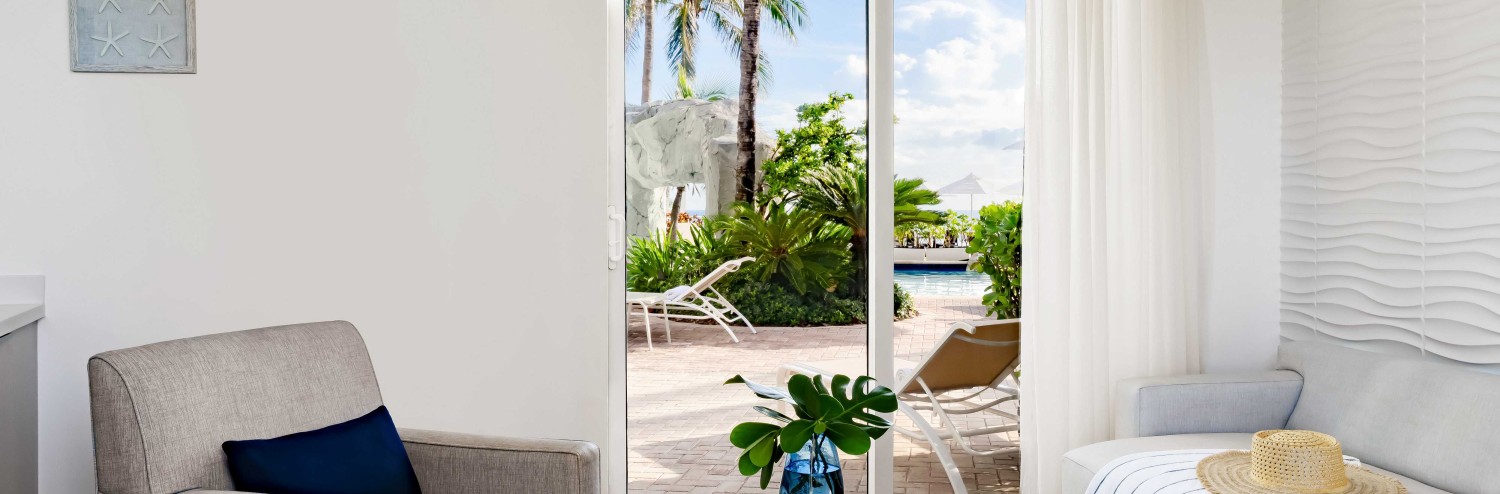 a living room with a couch and a coffee table