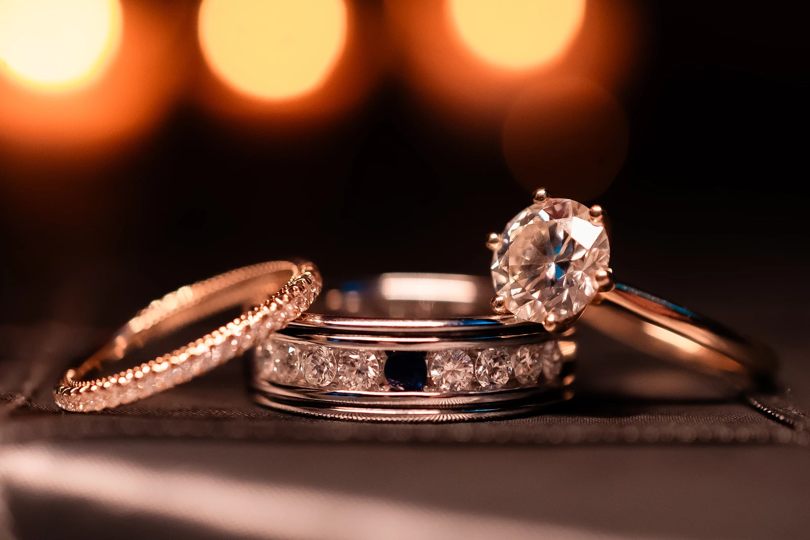 a close up of rings