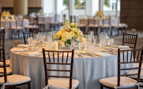 a table set for a party