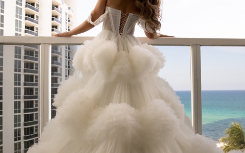 a woman in a white dress