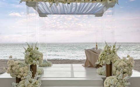 a wedding ceremony on a beach