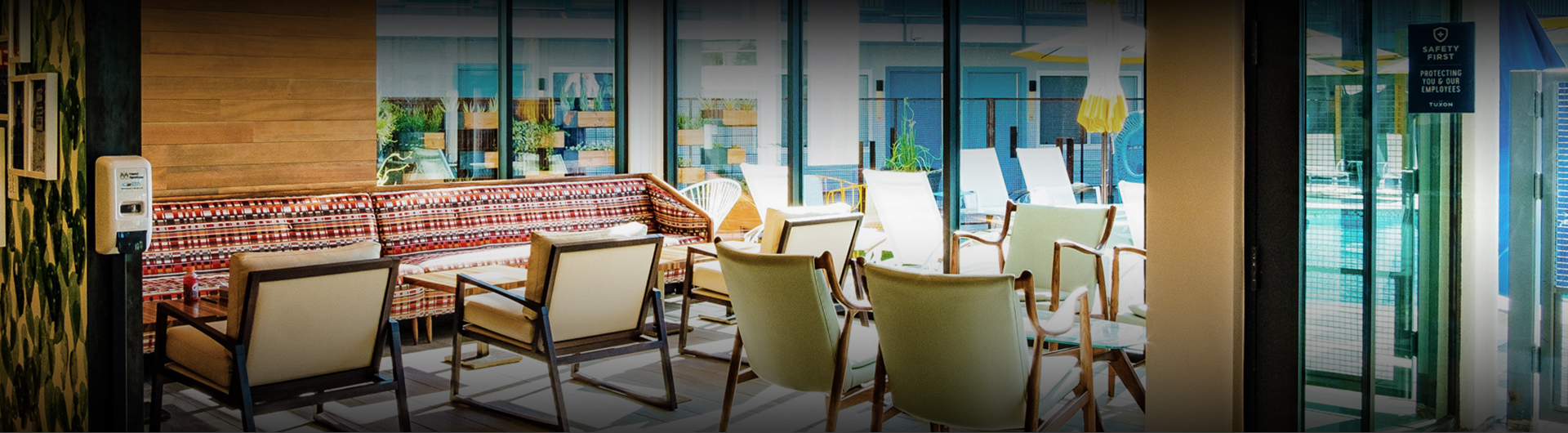 a group of chairs in a room