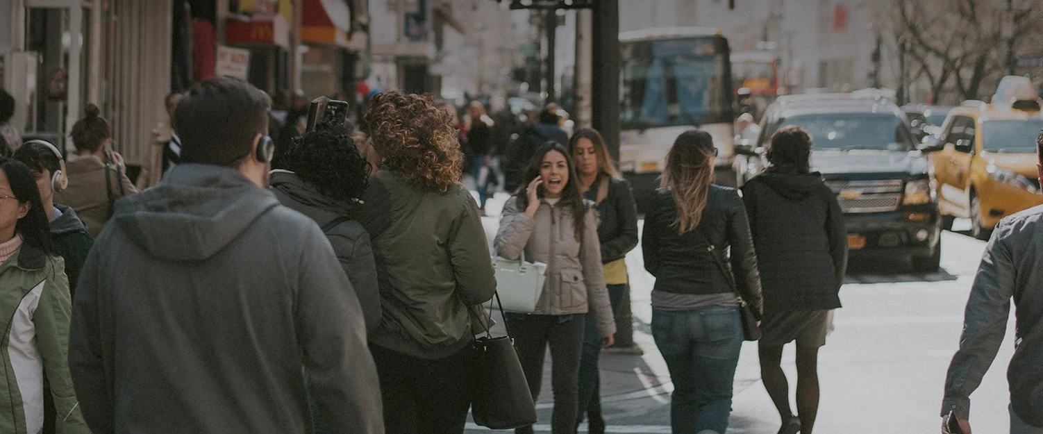people walking on the streets
