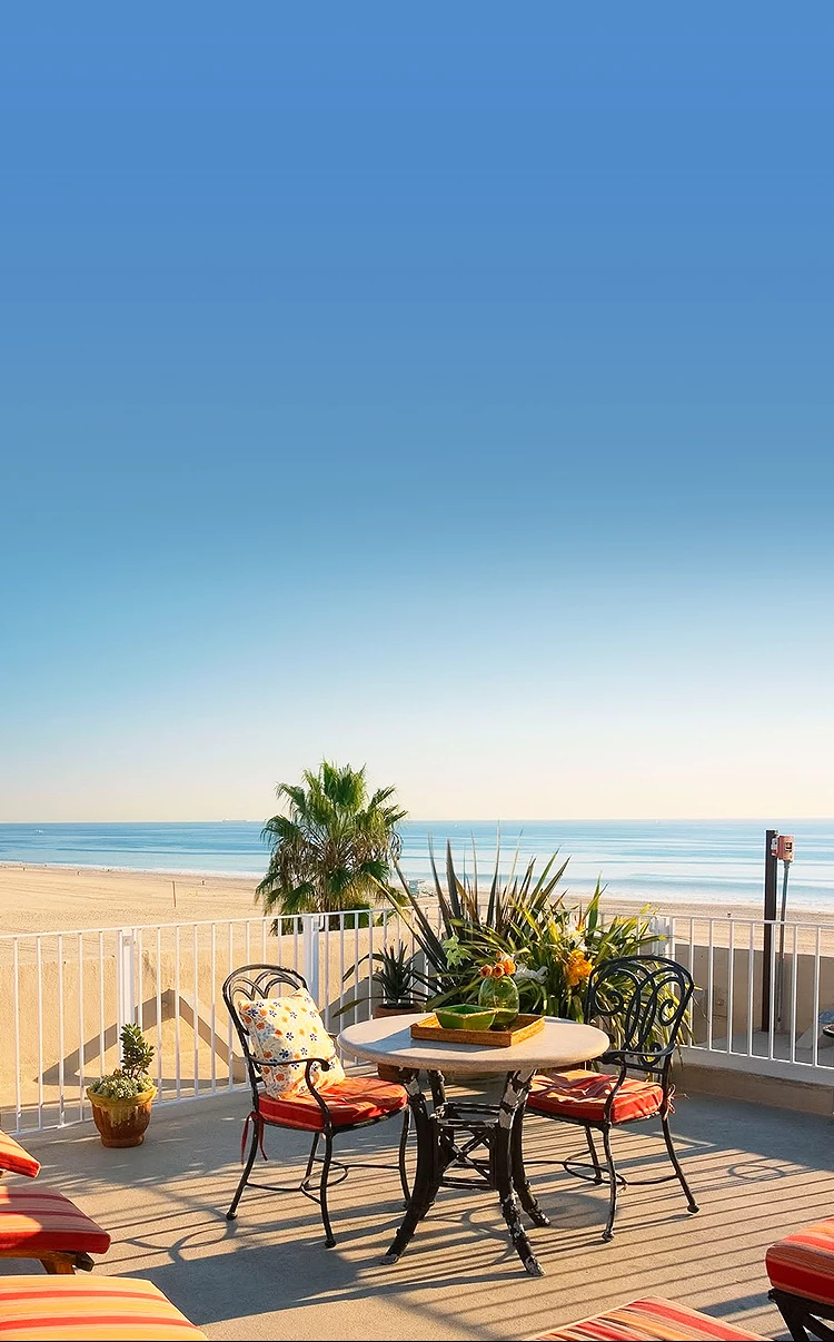 scenic view of the oceanfront patio