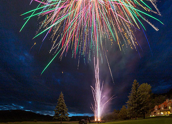 fireworks in the sky