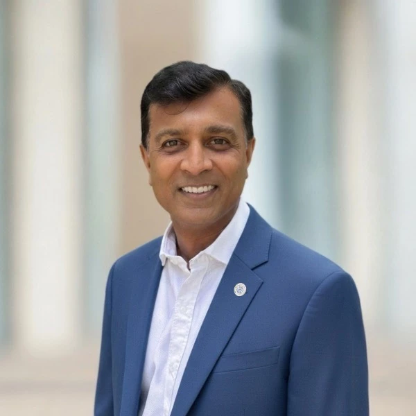 a man in a blue suit