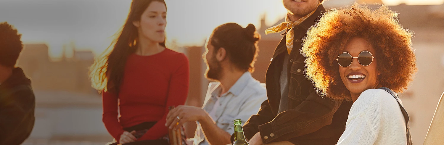 group of friends gathered