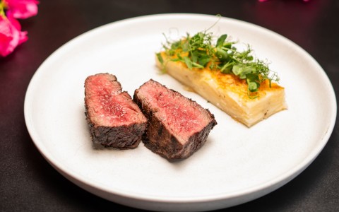 a plate of food on a table