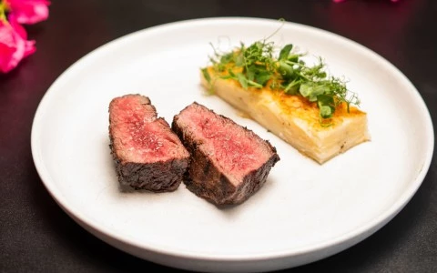 a plate of food on a table