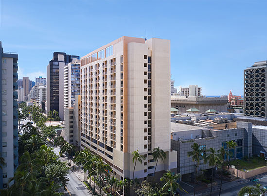 a tall building with many windows