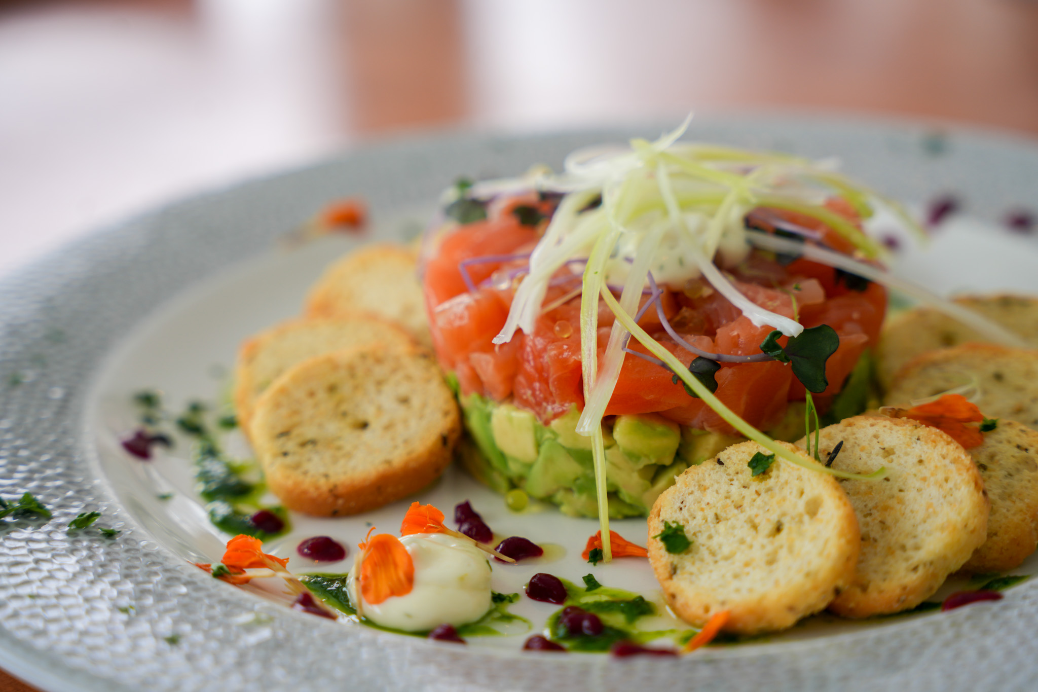 a plate of food on a table