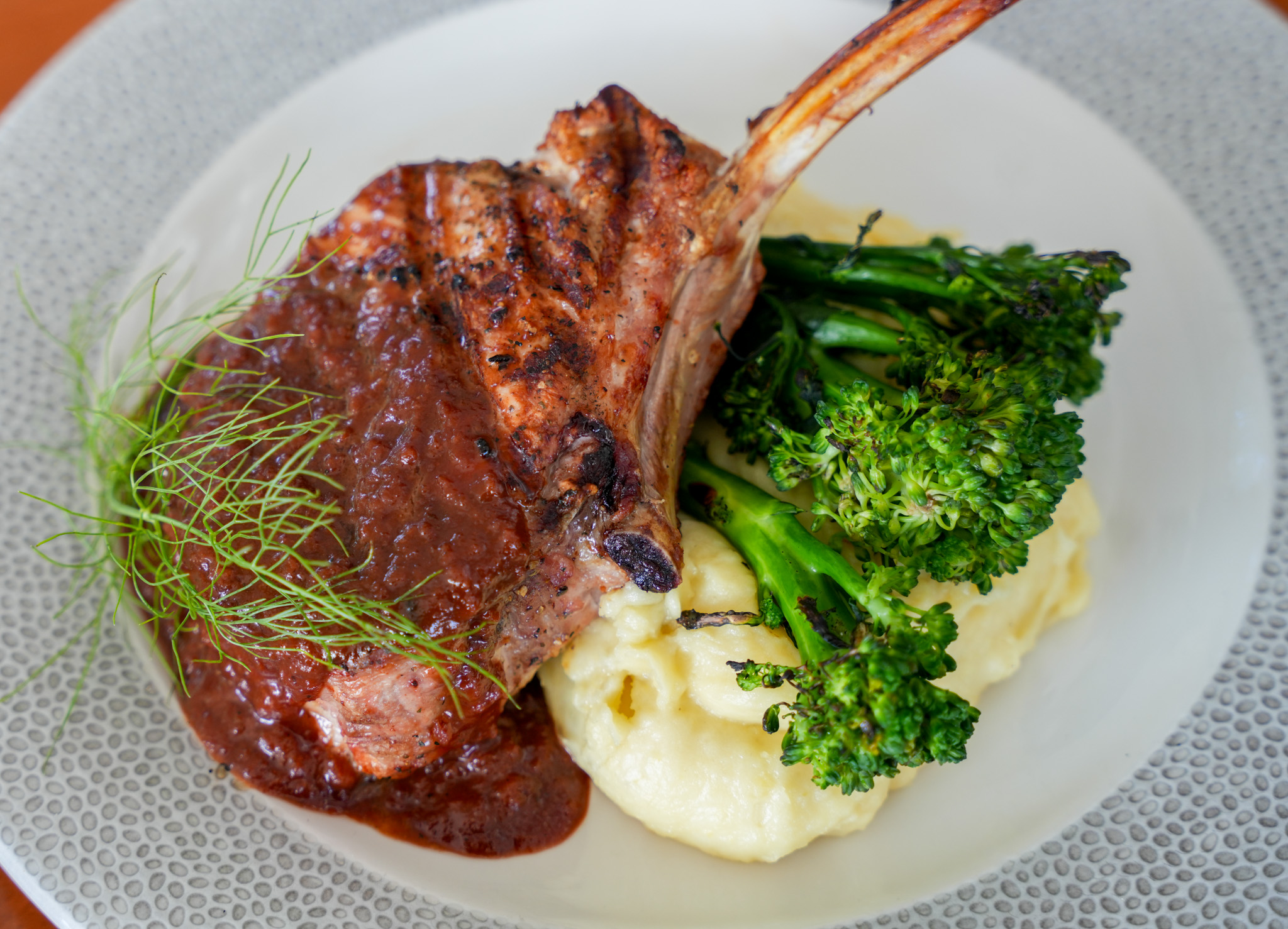 a plate of food on a table
