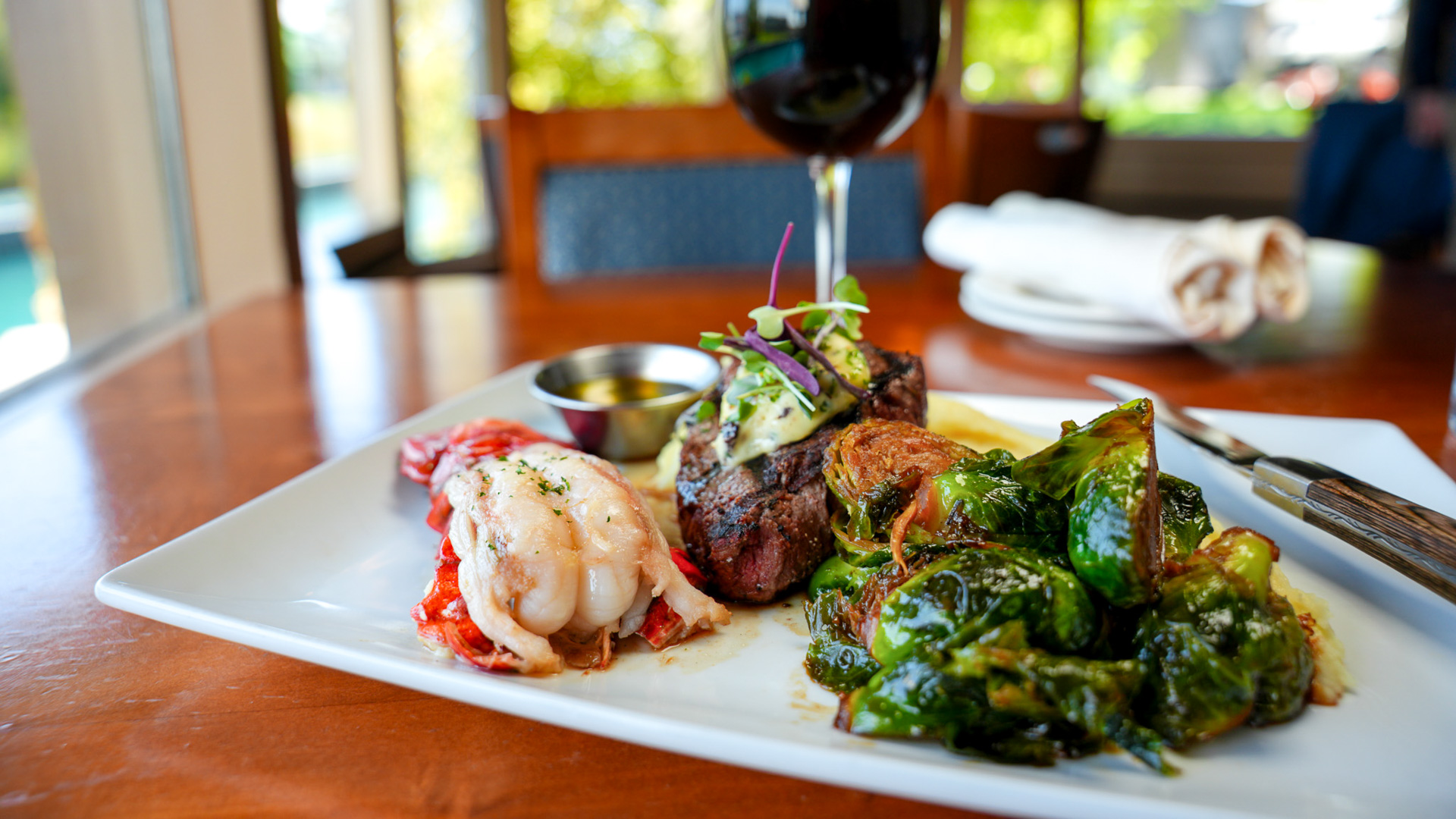 a plate of food on a table
