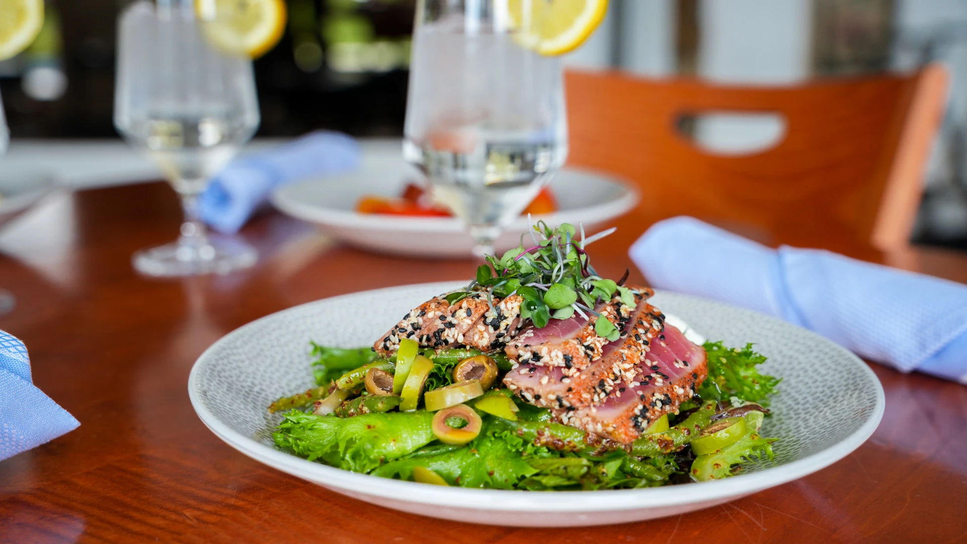 a plate of food on a table