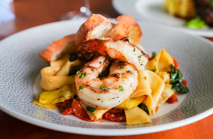 a plate of food on a table