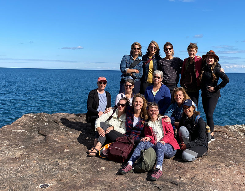 a group of people posing for a photo