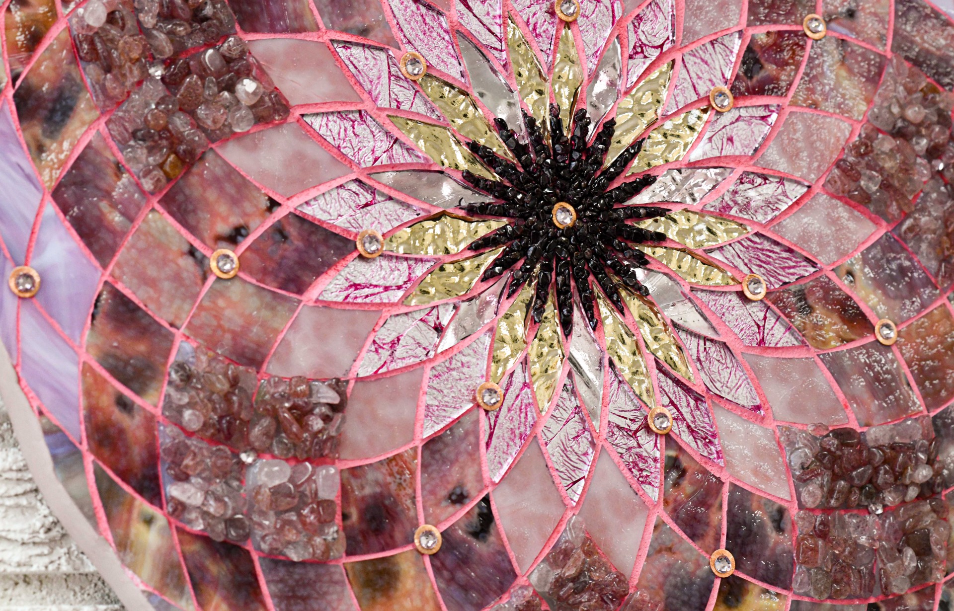 a close up of a mosaic