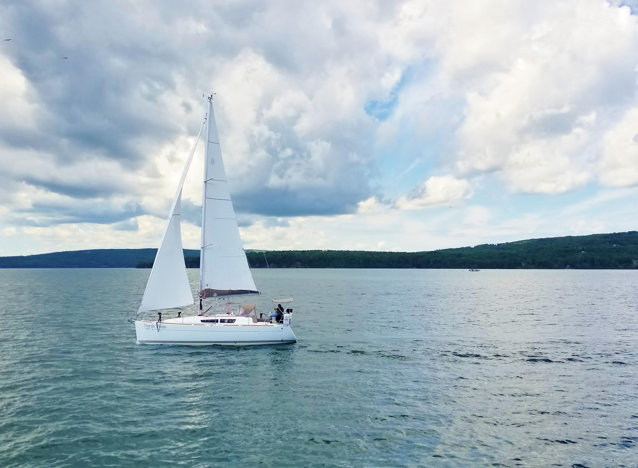 a sailboat on the water
