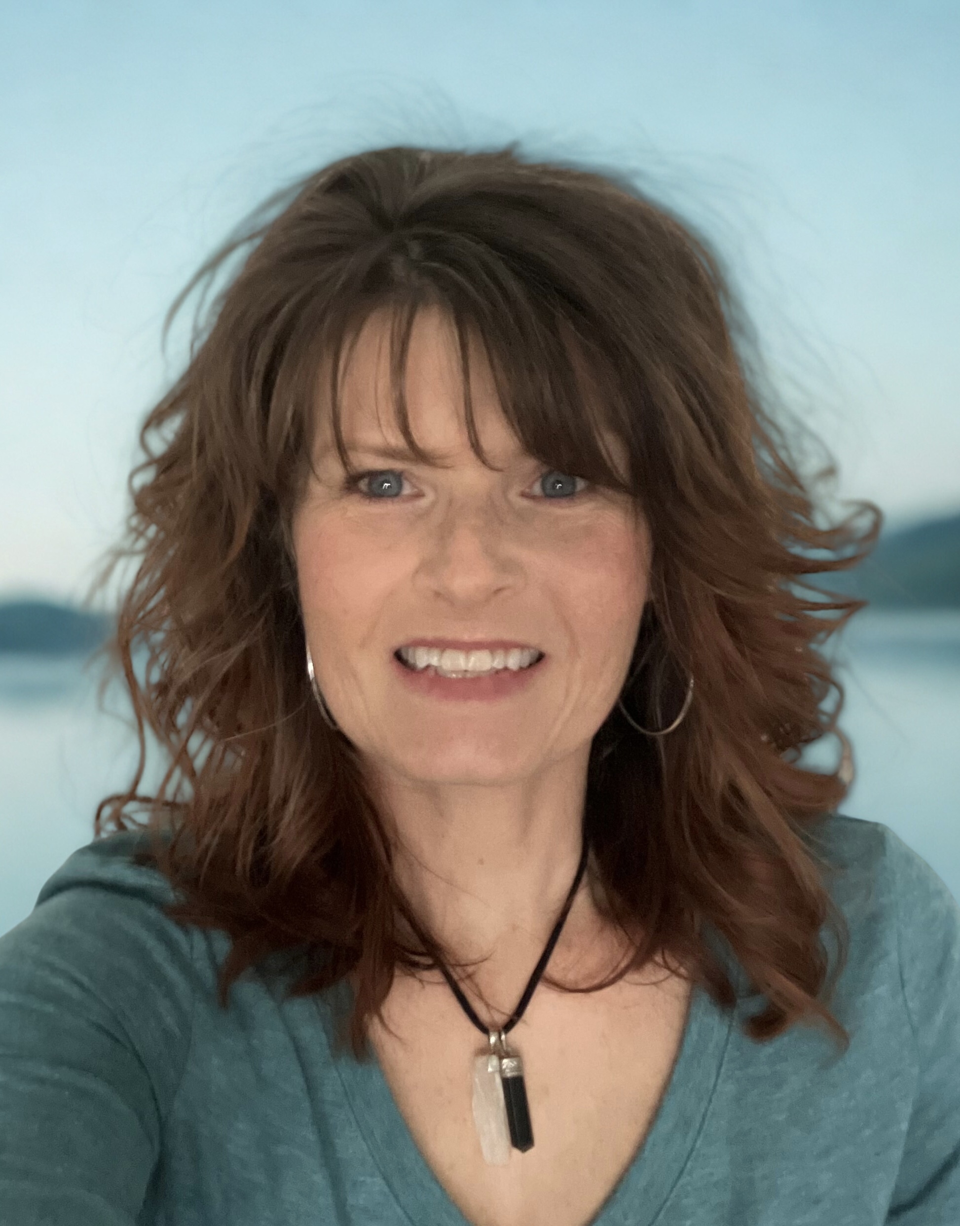 a woman taking a selfie