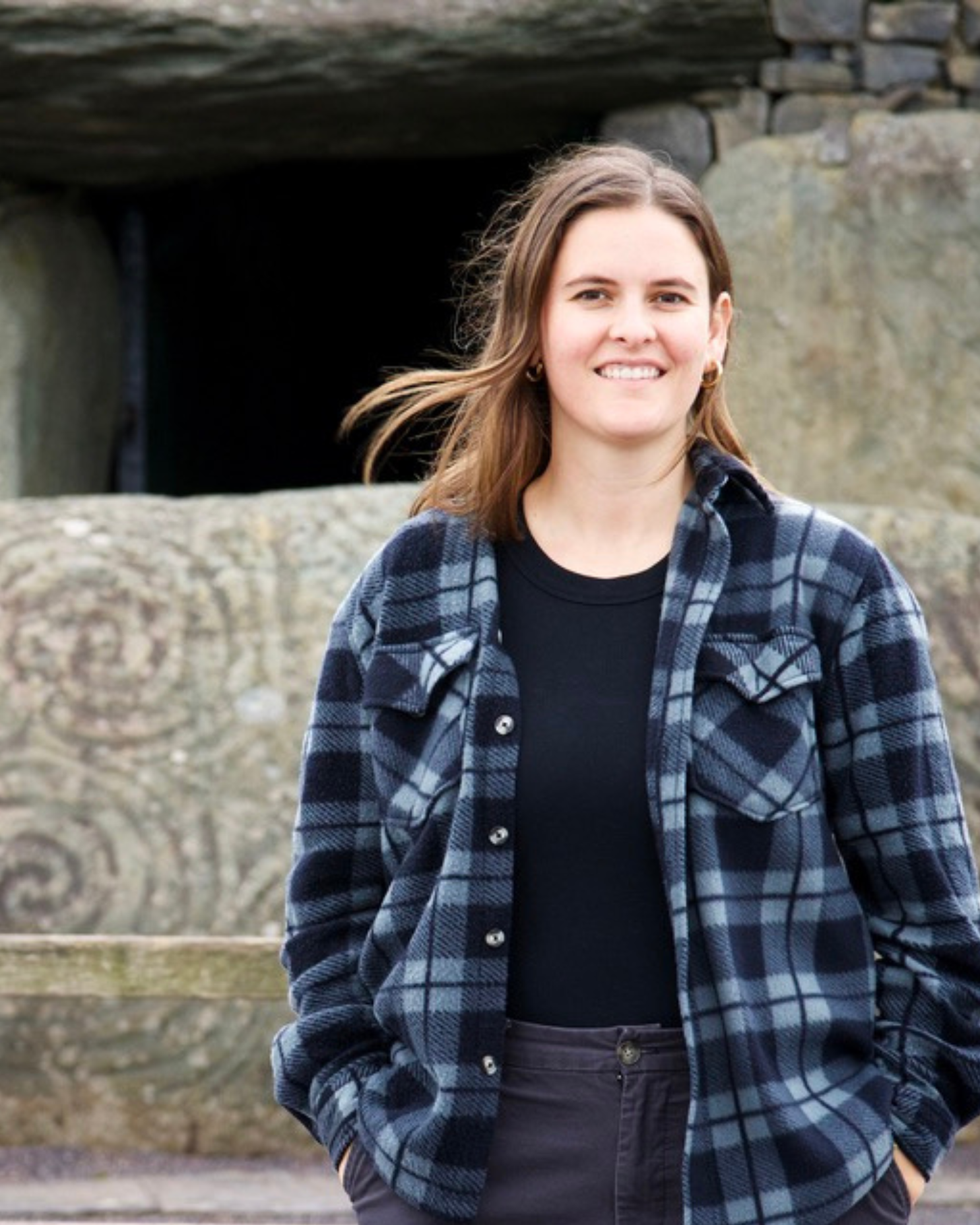 a woman smiling at camera