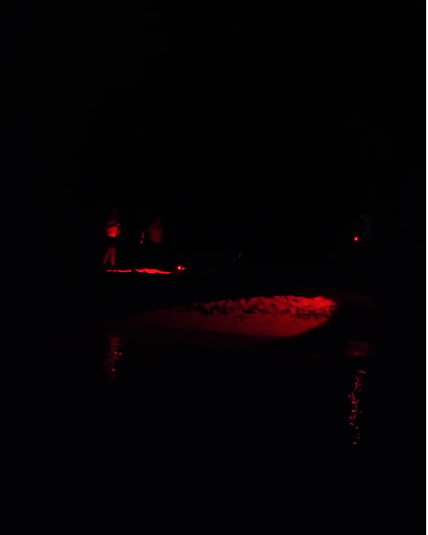 a red light in the dark