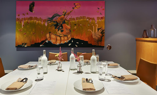 a table set for a dinner