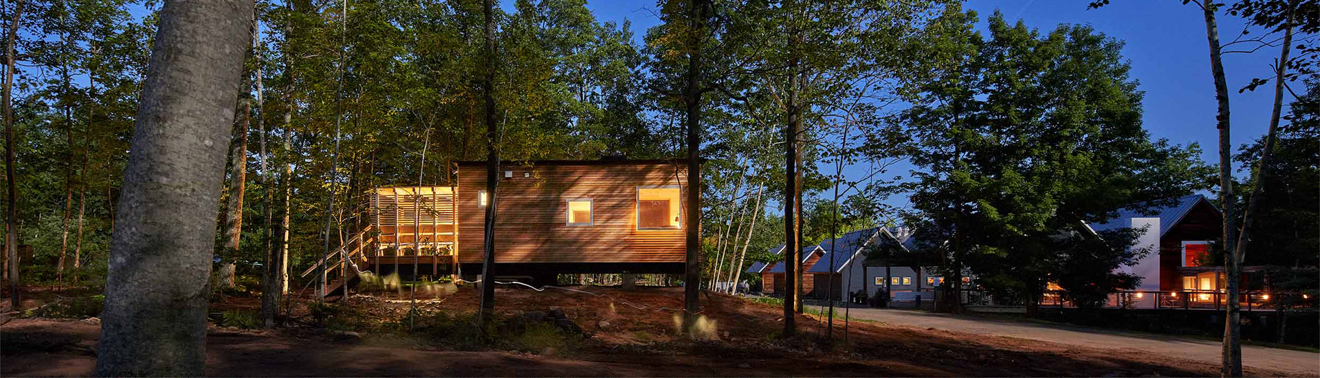 a house in the woods