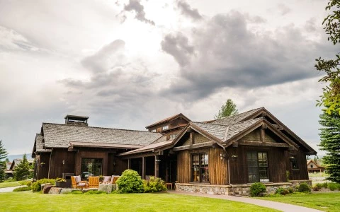 a house with a grass yard