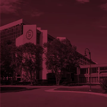 a building with trees in front of it