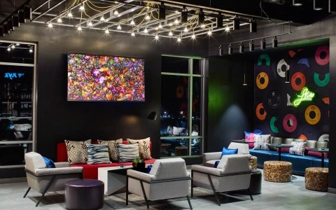 full view of the private event lounge