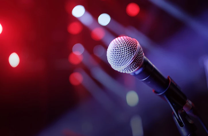 a close up of a microphone