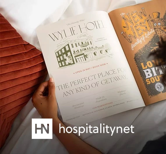 Guest reading a book at The Wylie Hotel in Midtown Atlanta