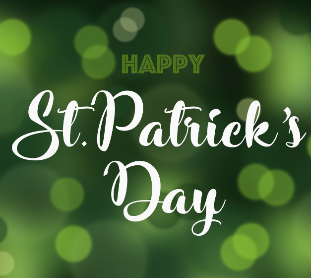 a green and white text