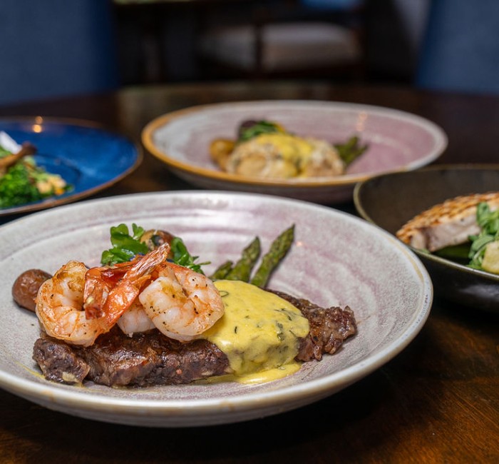 a plate of food on a table