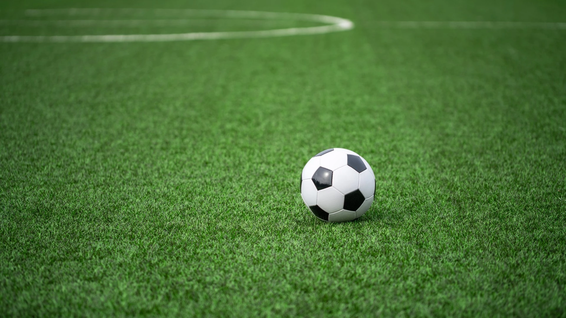 a football ball on a field