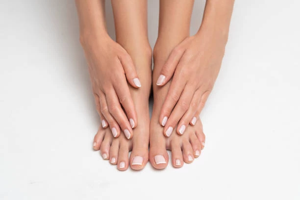 a close-up of a woman's feet