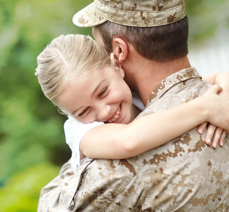 a man and a woman hugging