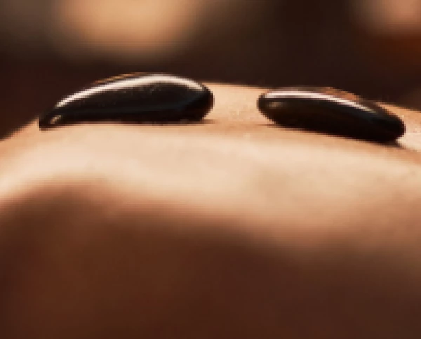a close-up of a person's back