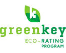 a green logo with white text