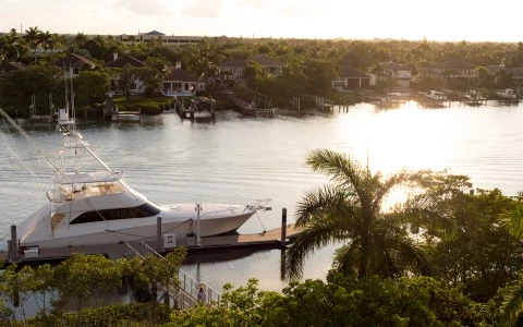 a boat on the water