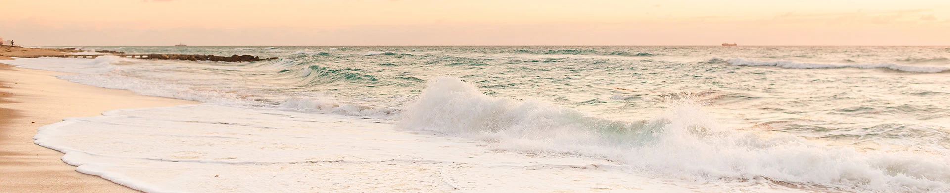 beach waves crashing on the shore