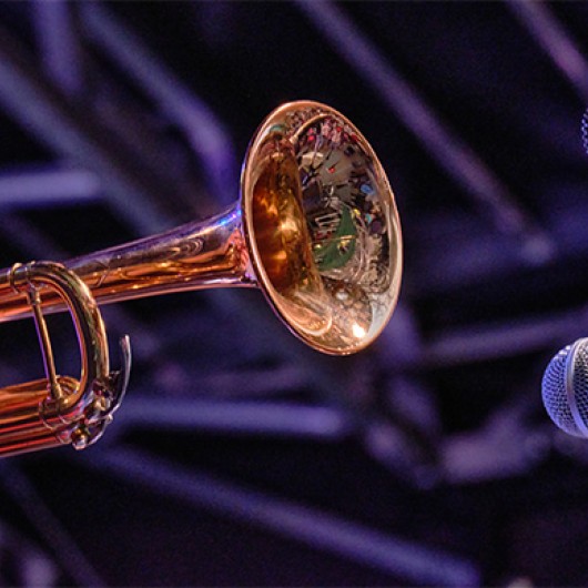 a close up of a trumpet