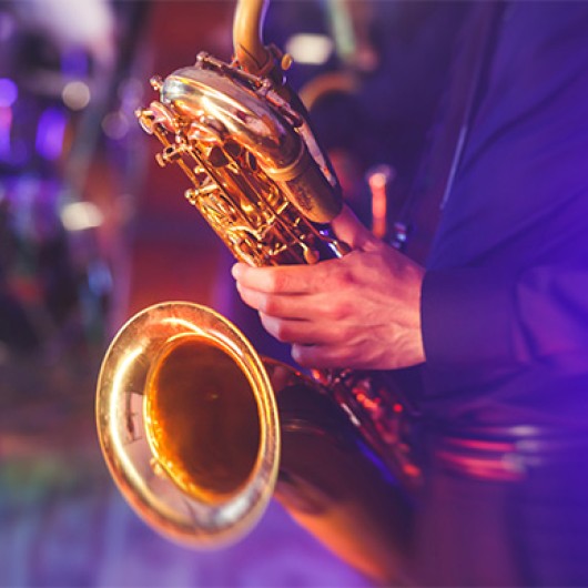 a person playing a saxophone