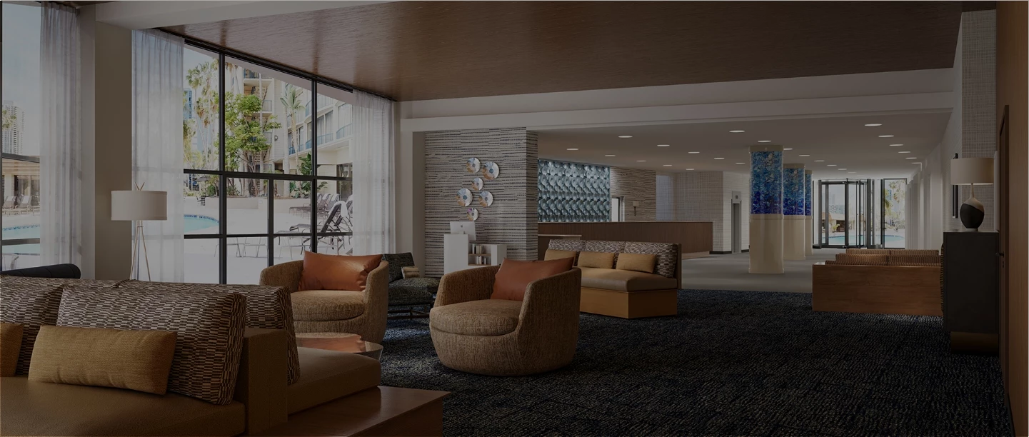 a room with chairs and a couch