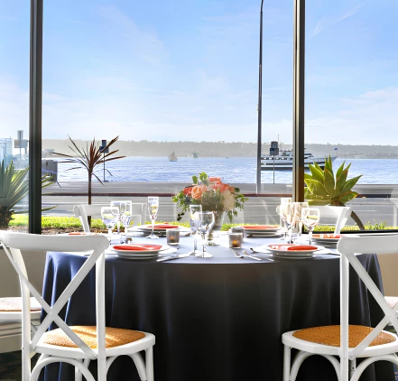 a table set for a dinner