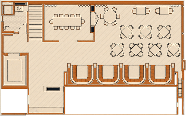 a floor plan of a room