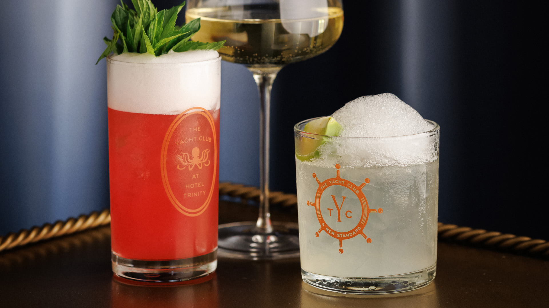 a close up of drinks