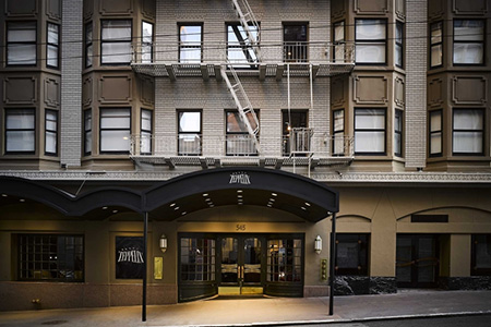 a building with a fire escape