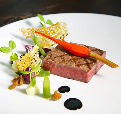 a plate of food on a table